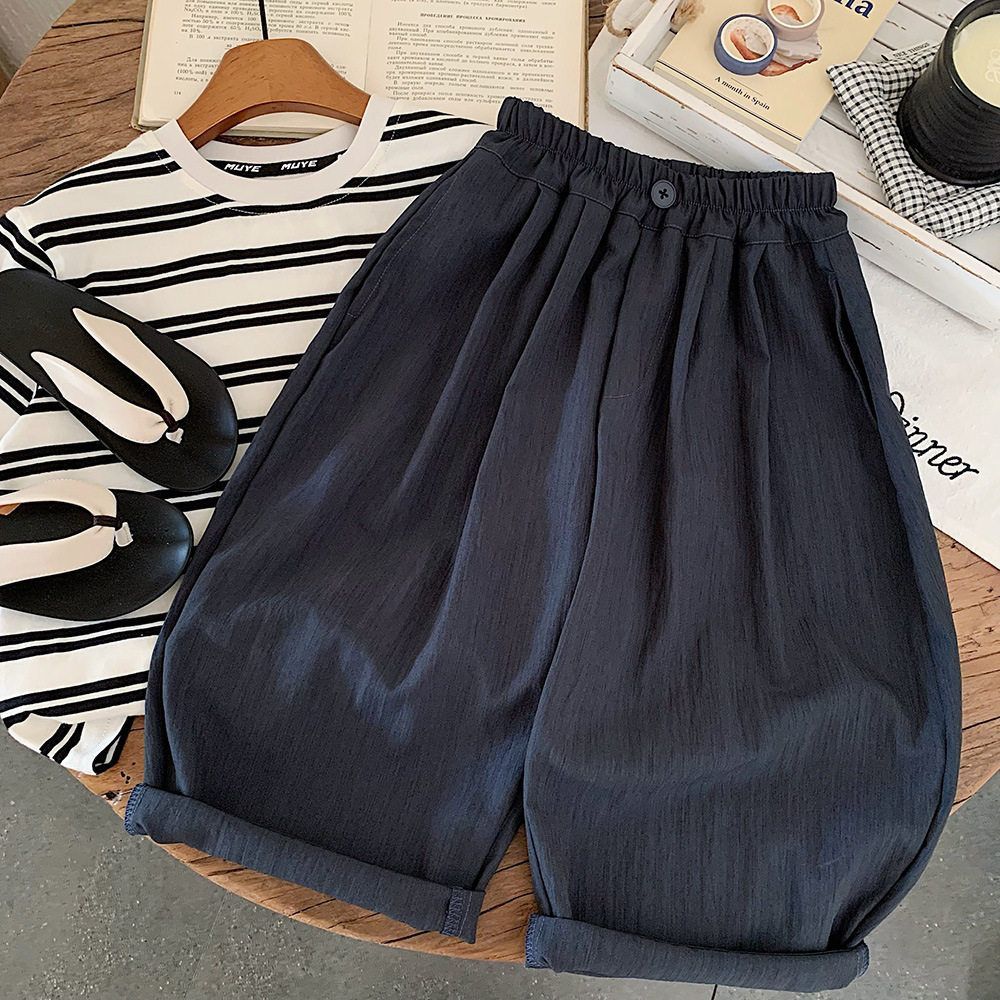 Children's Anti Mosquito Summer Boys Korean Style Loose Solid Color Casual Children's Pants