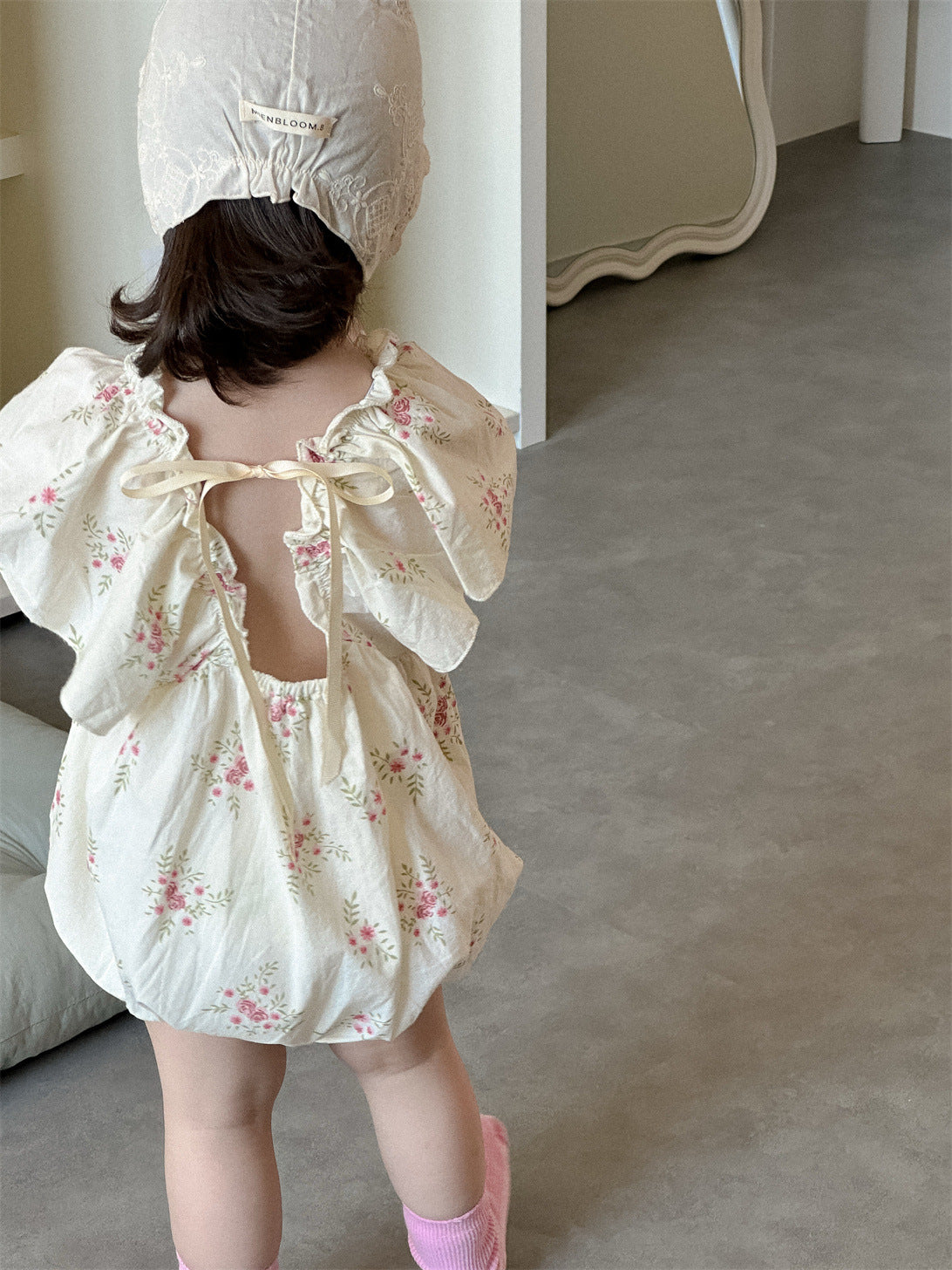 Children's Flower Jumpsuit Summer Clothes Thin Korean Style Clothing Jumpsuit, Climbing Suit