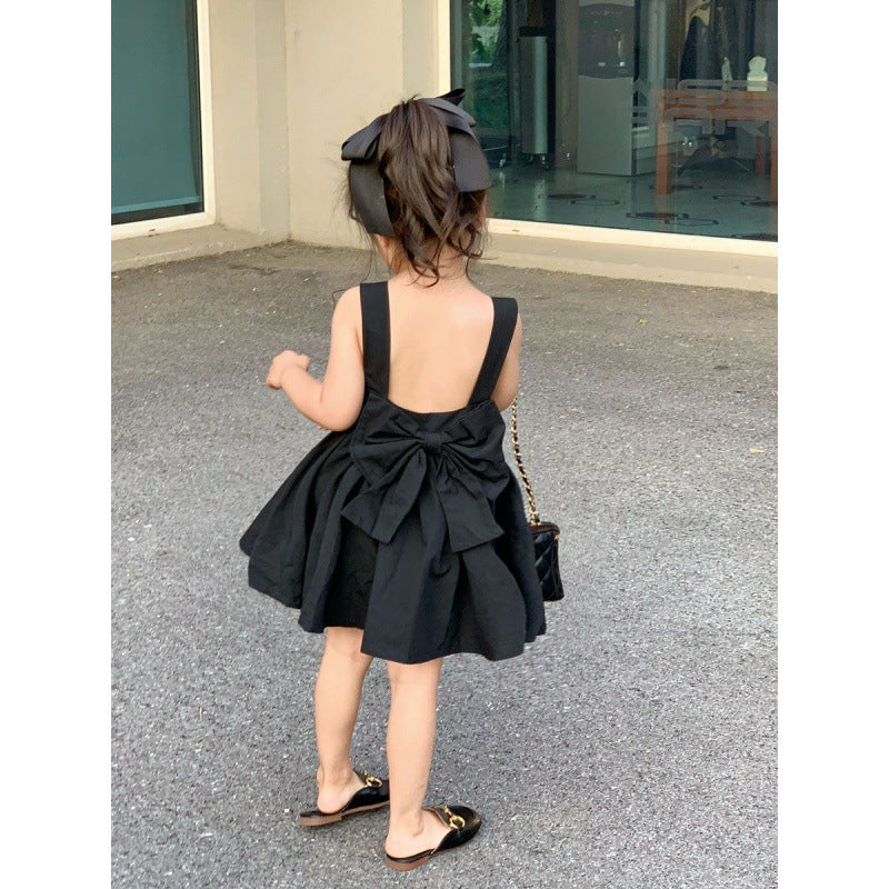 Children's Summer Western Style Suspender Fashionable Backless Cool Children's Dress