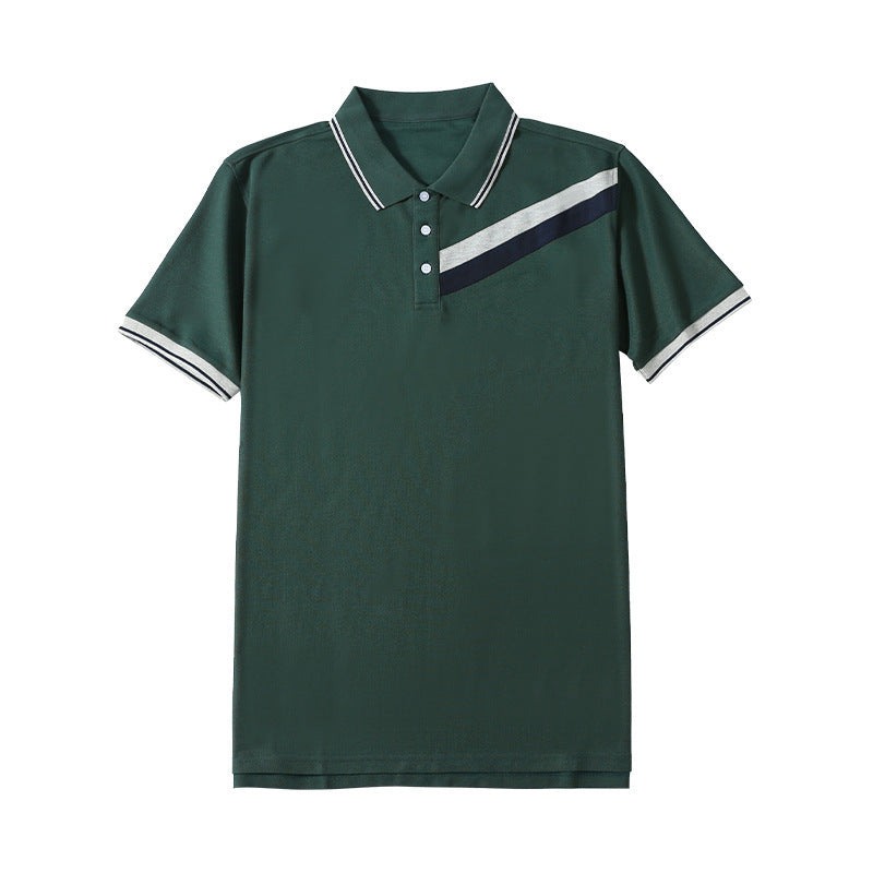 Summer Short Sleeve Boys Double Pique Breathable Campus Children's T-shirt
