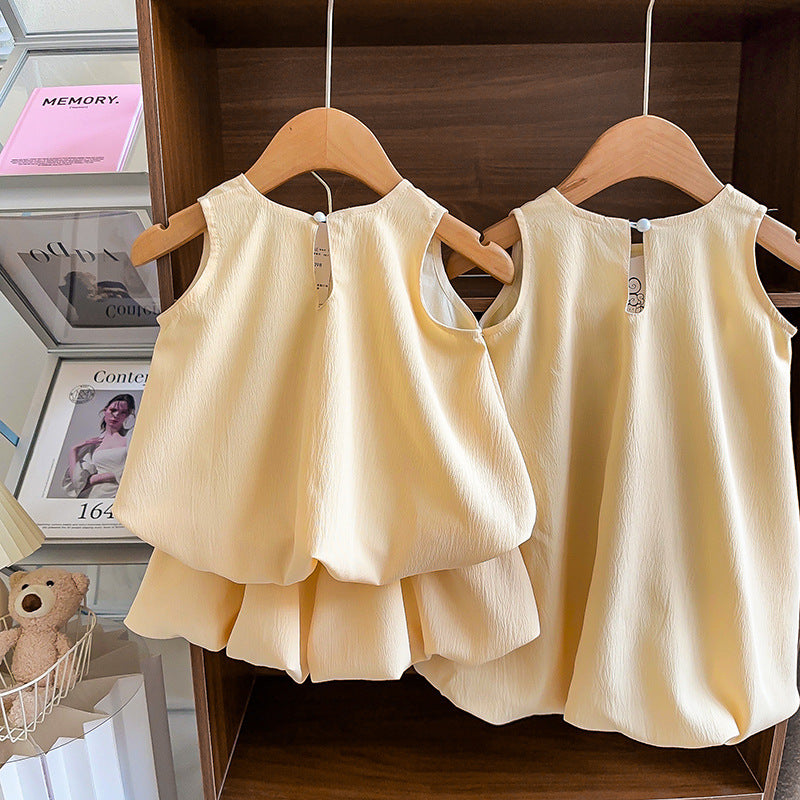 Summer Clothes Cute Three-dimensional Doll Vest Western Style Children's Suit