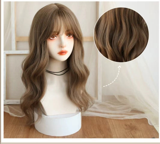 Women's Curly Hair Natural Korean Fashionable Big Wig Long Curls
