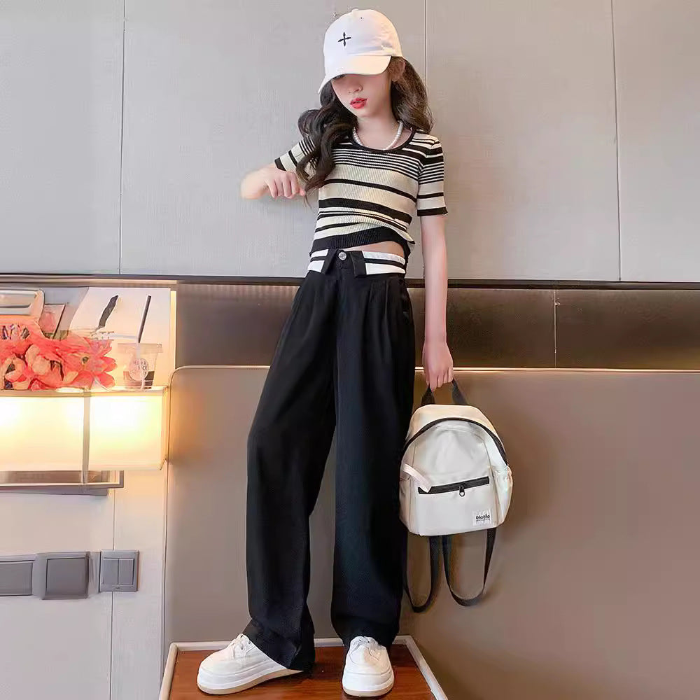 Children's Mosquito Summer Western Style Loose Straight Fashion Children's Pants