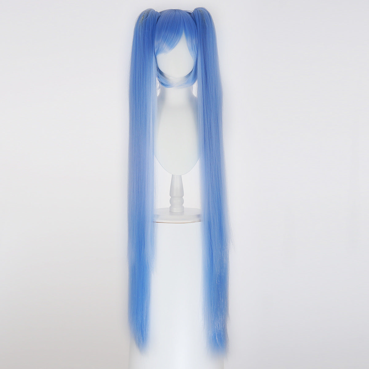 Blue Gradient White Snow Pairs Ponytail Cos Wig