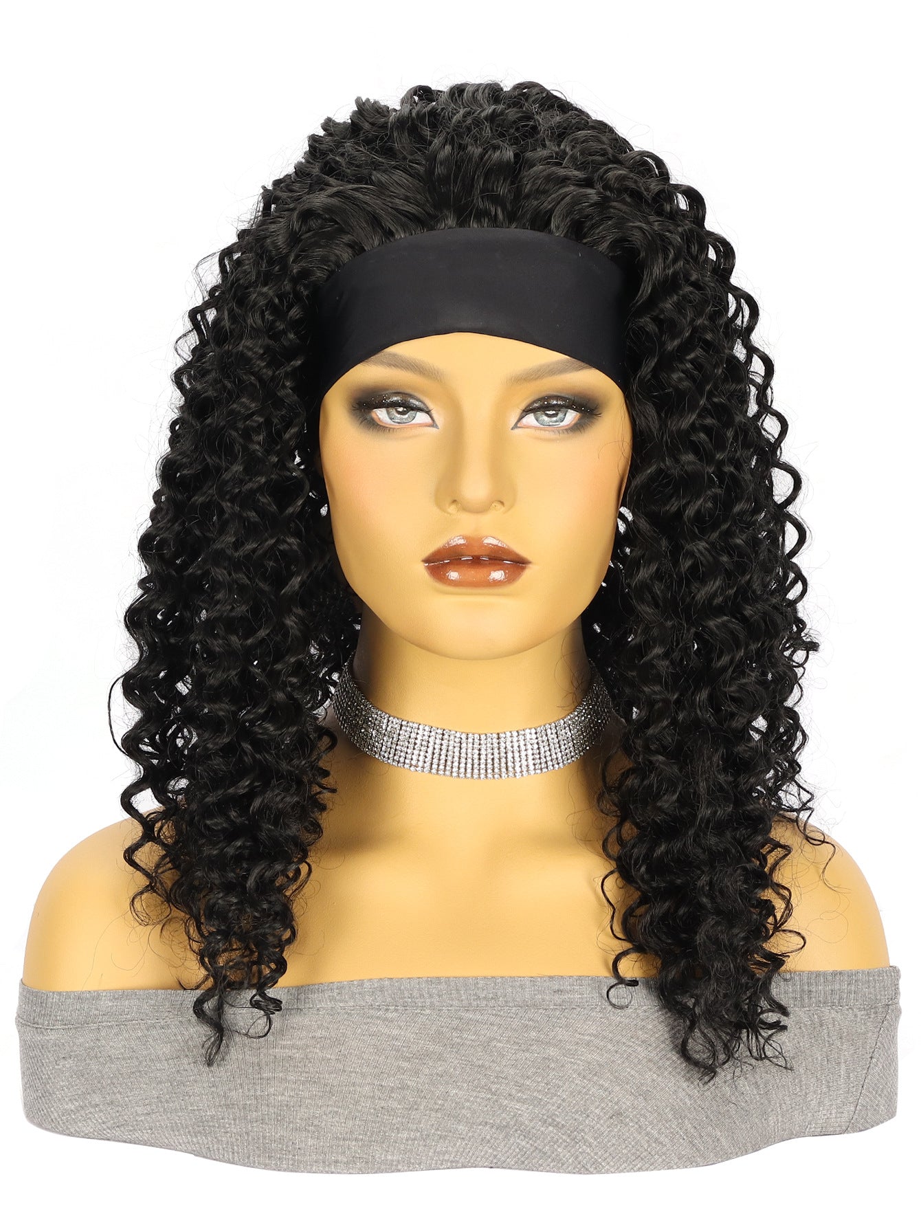 Headband Fashion African Small Fiber Synthetic Wig Short Curly Hair