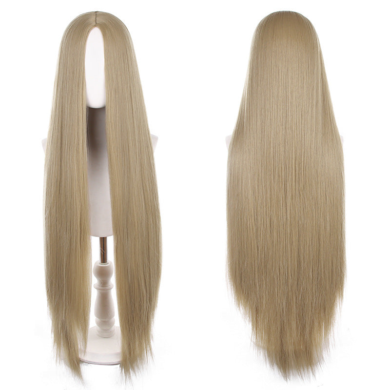 Mid-length Universal Long Straight Scalp Style Cos Wig