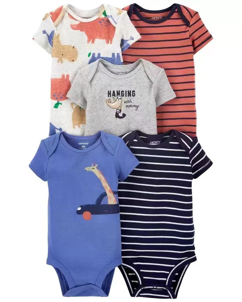 Jumpsuit Unisex Short Sleeve Born Rompers Thin Jumpsuit, Climbing Suit