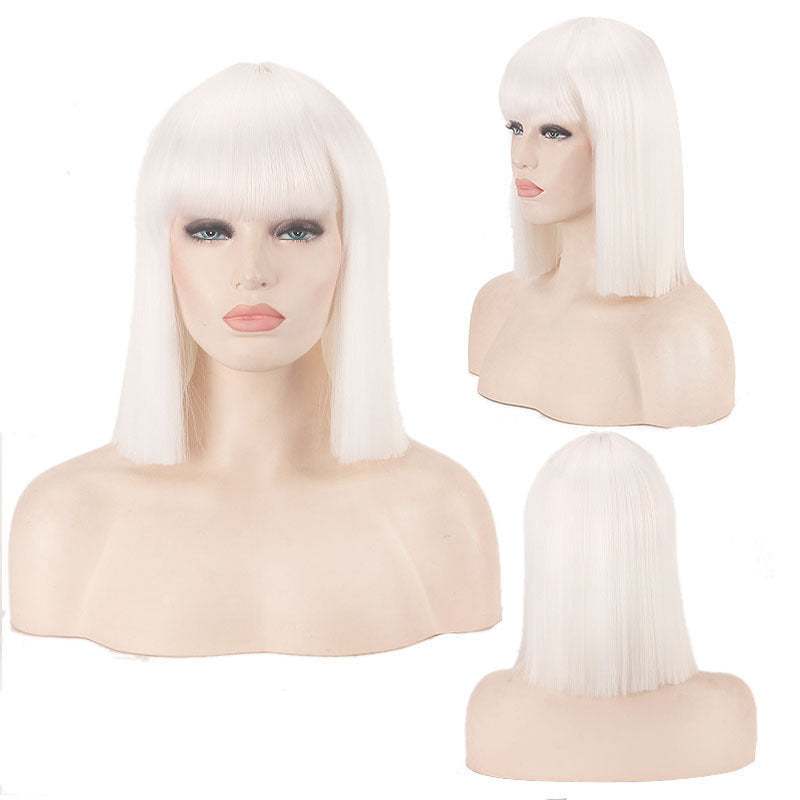 Women's Daily Color Sheath Short Shoulder Straight Cos Wig