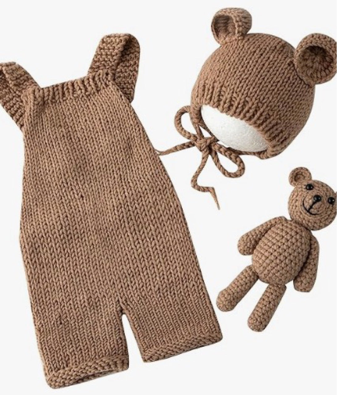 Month Old Clothes Studio Graphy Bear Three-piece Set Theme Jumpsuit, Climbing Suit