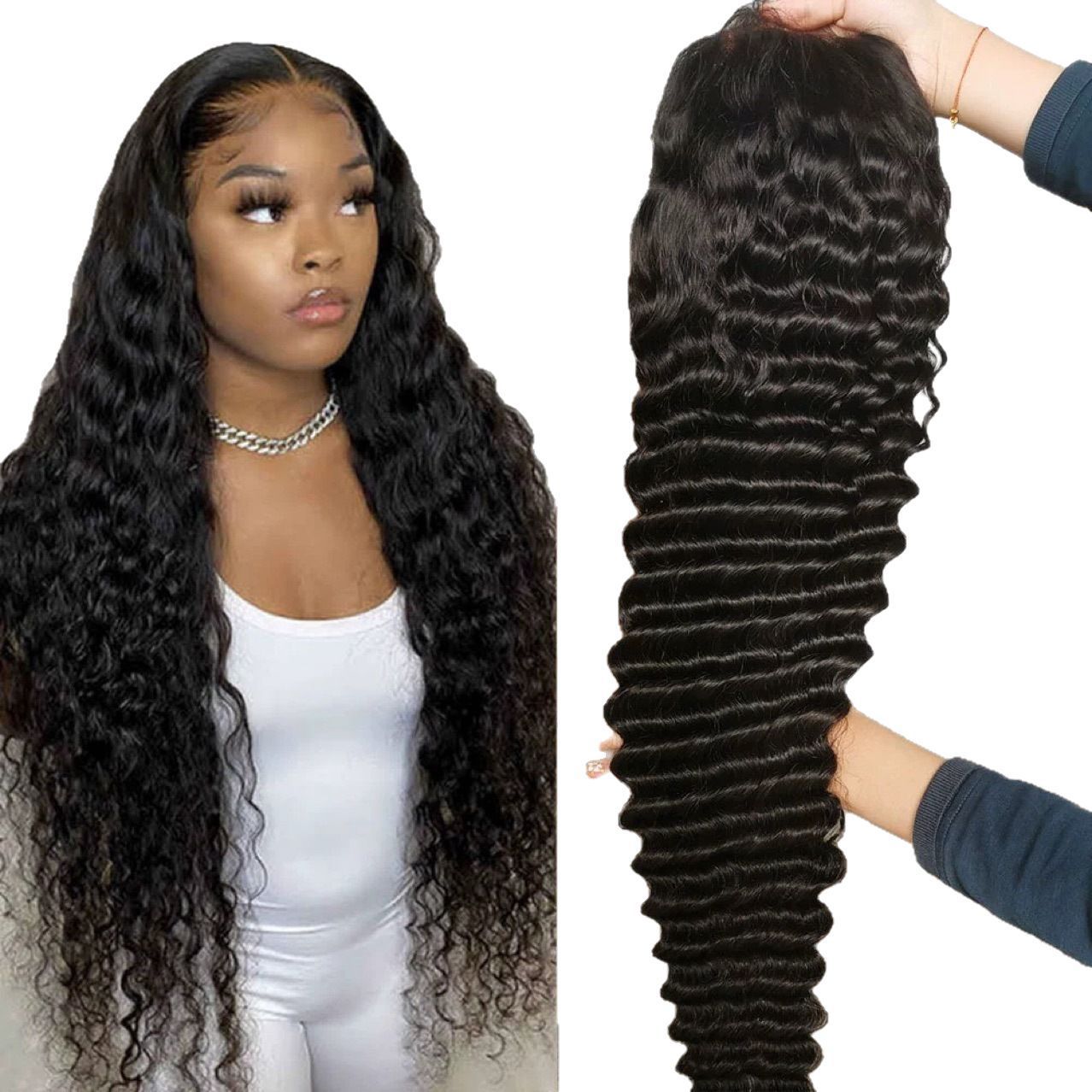 Processed Small Curly Hair Real Human Former Lace Head Cap Wig Long Curls