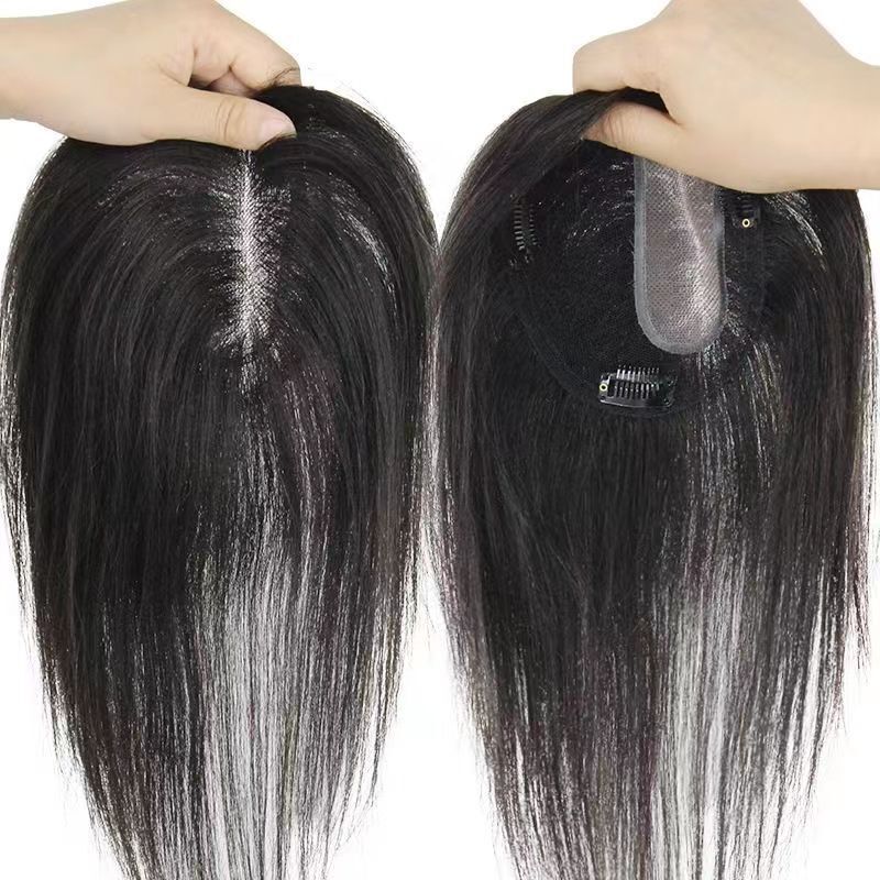 Sewing Hair Piece Simulation Scalp Lightweight Breathable Head Fluffy Invisible Wig