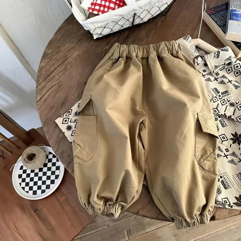 Children's Clothing Korean Style Loose Cargo Boys Fashion Children's Pants
