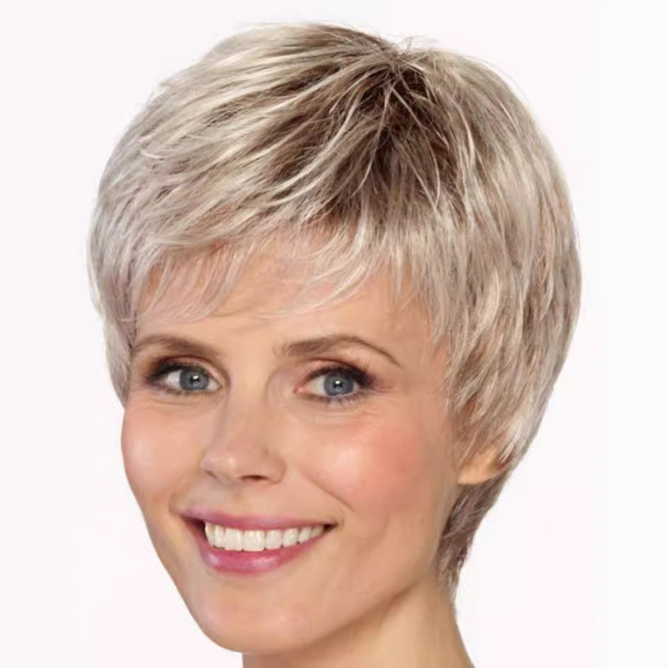 Women's Fluffy Partial Mechanism Synthetic Wigs Wig Short Straight Hair
