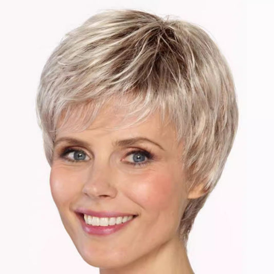 Women's Fluffy Partial Mechanism Synthetic Wigs Wig Short Straight Hair