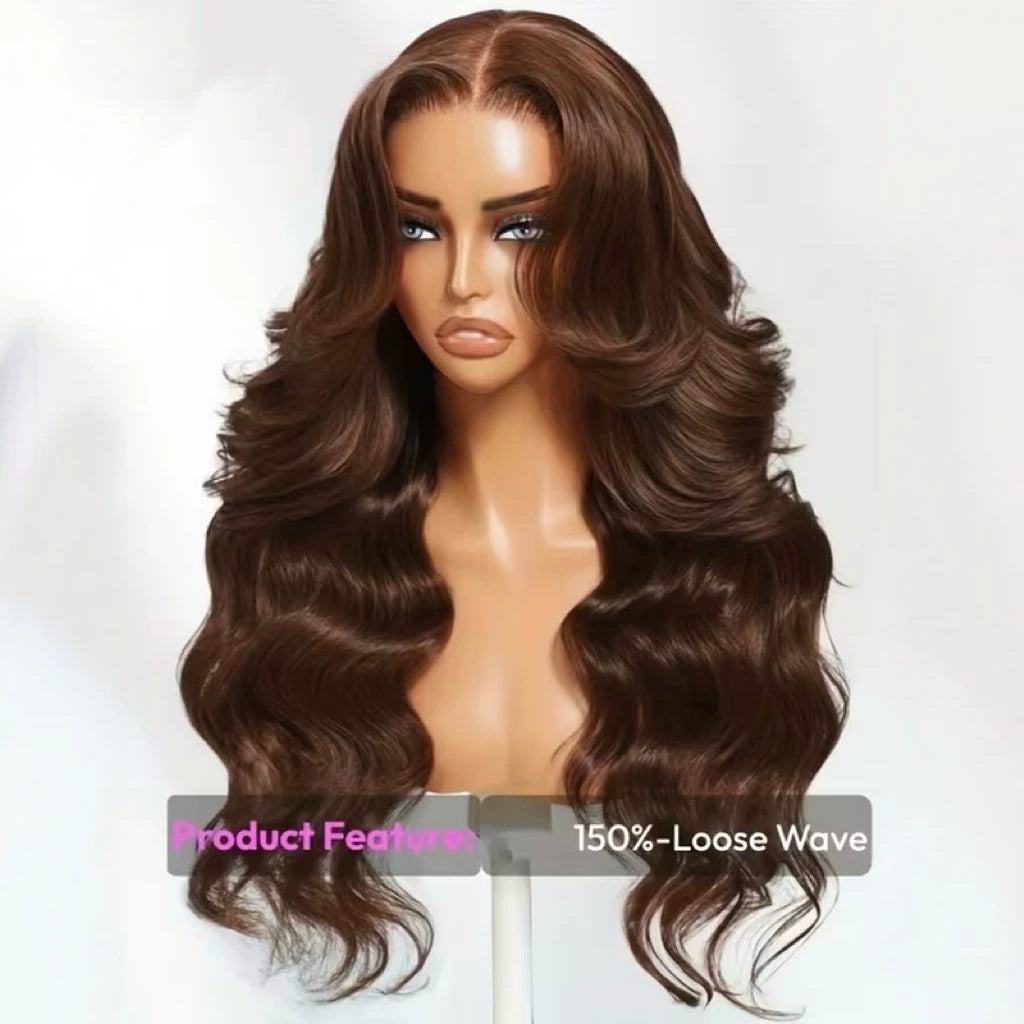 Front Lace Curly Big Wave Synthetic Wig Long Curls