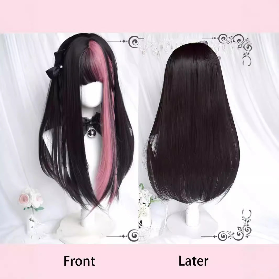 Female Blackberry Powder Color Matching Sweet Spicy Group Style Lolita Cos Wig