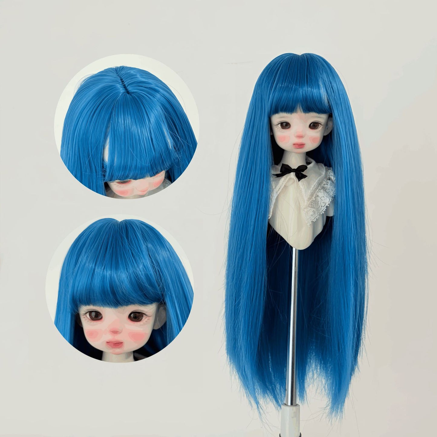 Silk Long Straight Hair Cover Bangs Rough Cos Wig