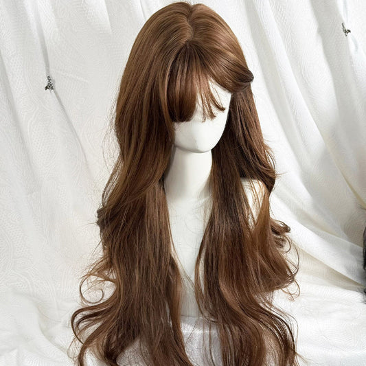 Bangs Long Curly Hair Cute Fashion Other Wig