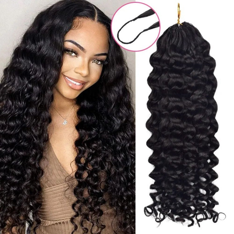 Crochet Hair Feather Extension Real Person Wig