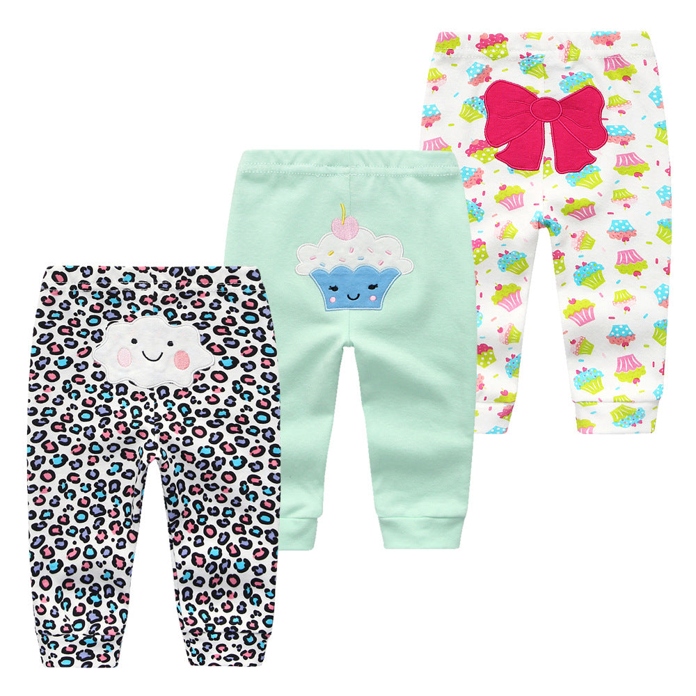 Women's & Men's Loose Cartoon Trousers Cotton Air Conditioning Children's Pants