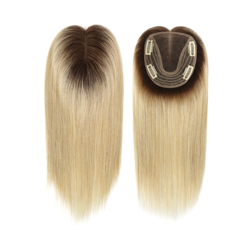 White Human Wigs Ladies Hair Piece Long Straight Wig