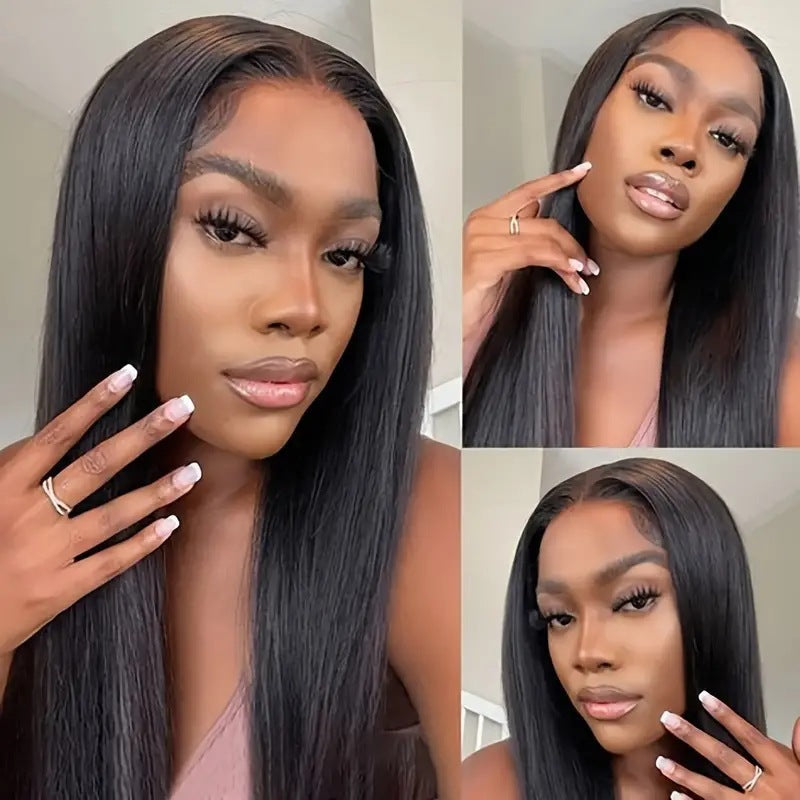 Fashion Hair African Inch Front Lace Long Straight Wig
