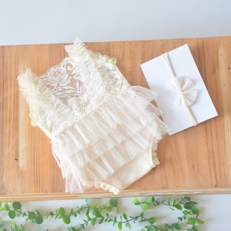 Born Graphy Clothing Lace Pleated Jumpsuit Children's Dress