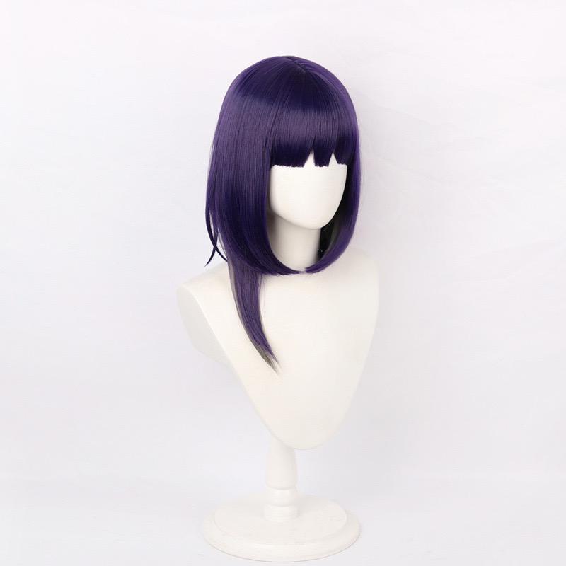 War Period Final Defense School Horse Dark Purple Highlighted Gray Cos Wig