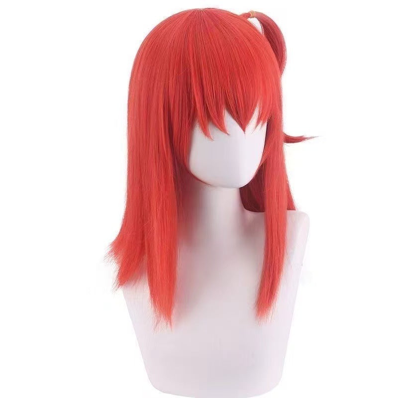 Lonely Rock Red Side Ponytail Modeling Cos Wig