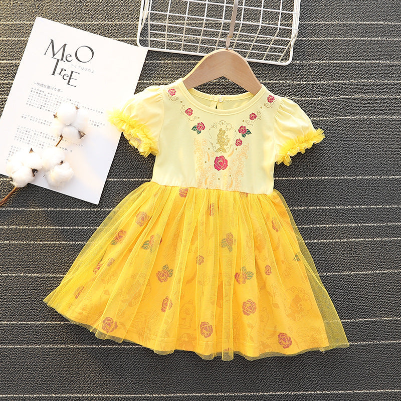 Sleeveless One-piece Western Style Lace Skirt Children's Dress