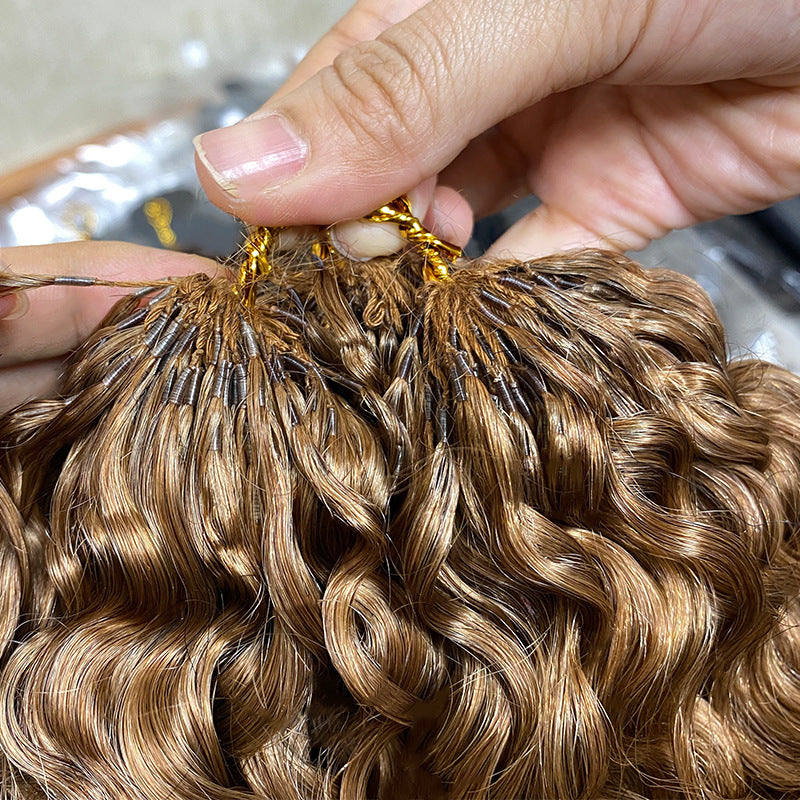 Casual Charming Crochet Human French Roll Real Hair Wig