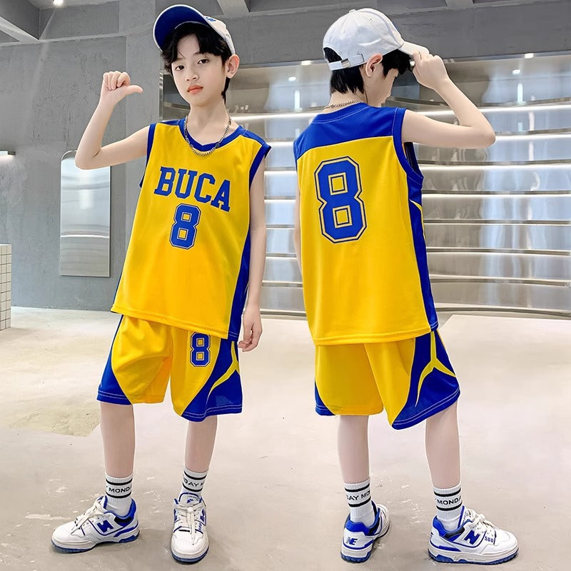 Children's Boys Summer Vest Elementary School Jersey Medium Big Sleeveless Western Children's Suit