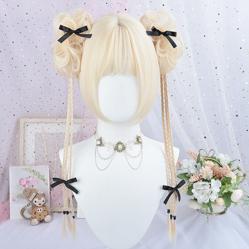Women's Beard Grip Band For Bun Haircut Detachable Double Ponytail Little Cos Wig