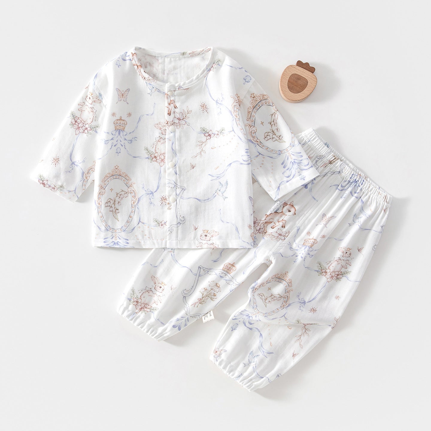 Pajama Sets Long-sleeved Bamboo Fiber Top Children's Suit