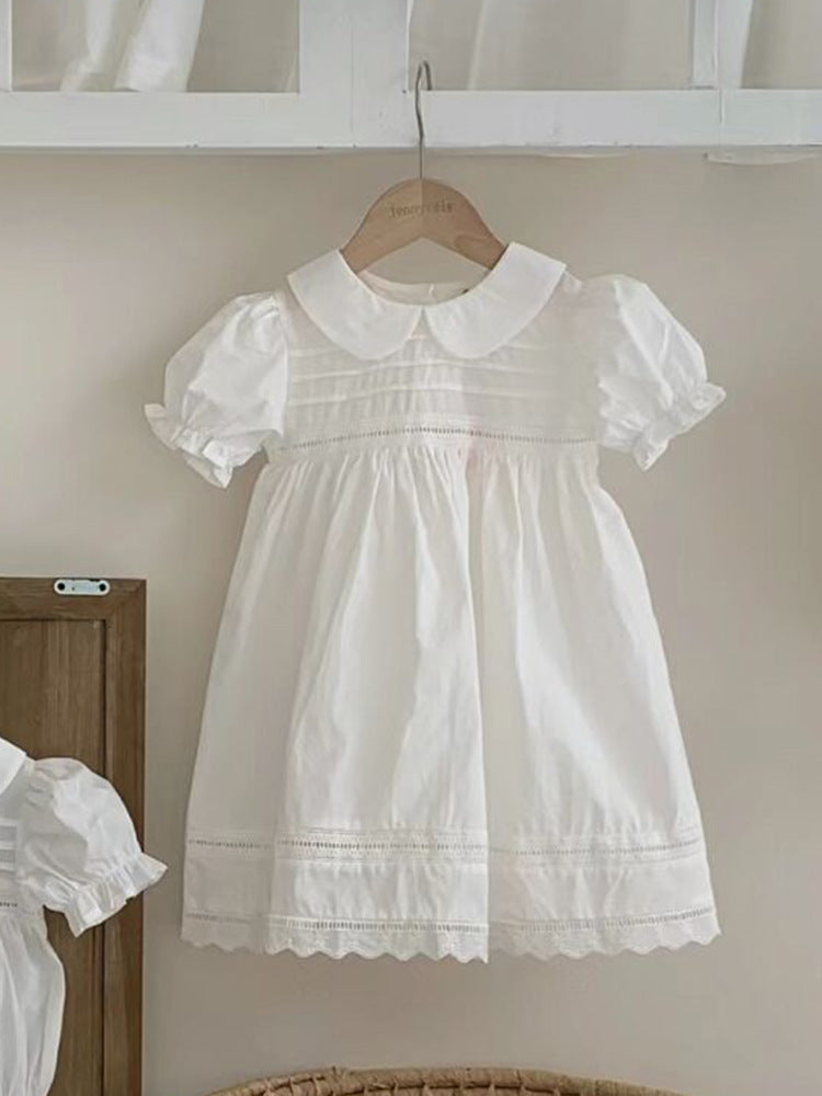 Style Dress Lace Doll Collar White Romper Jumpsuit, Climbing Suit