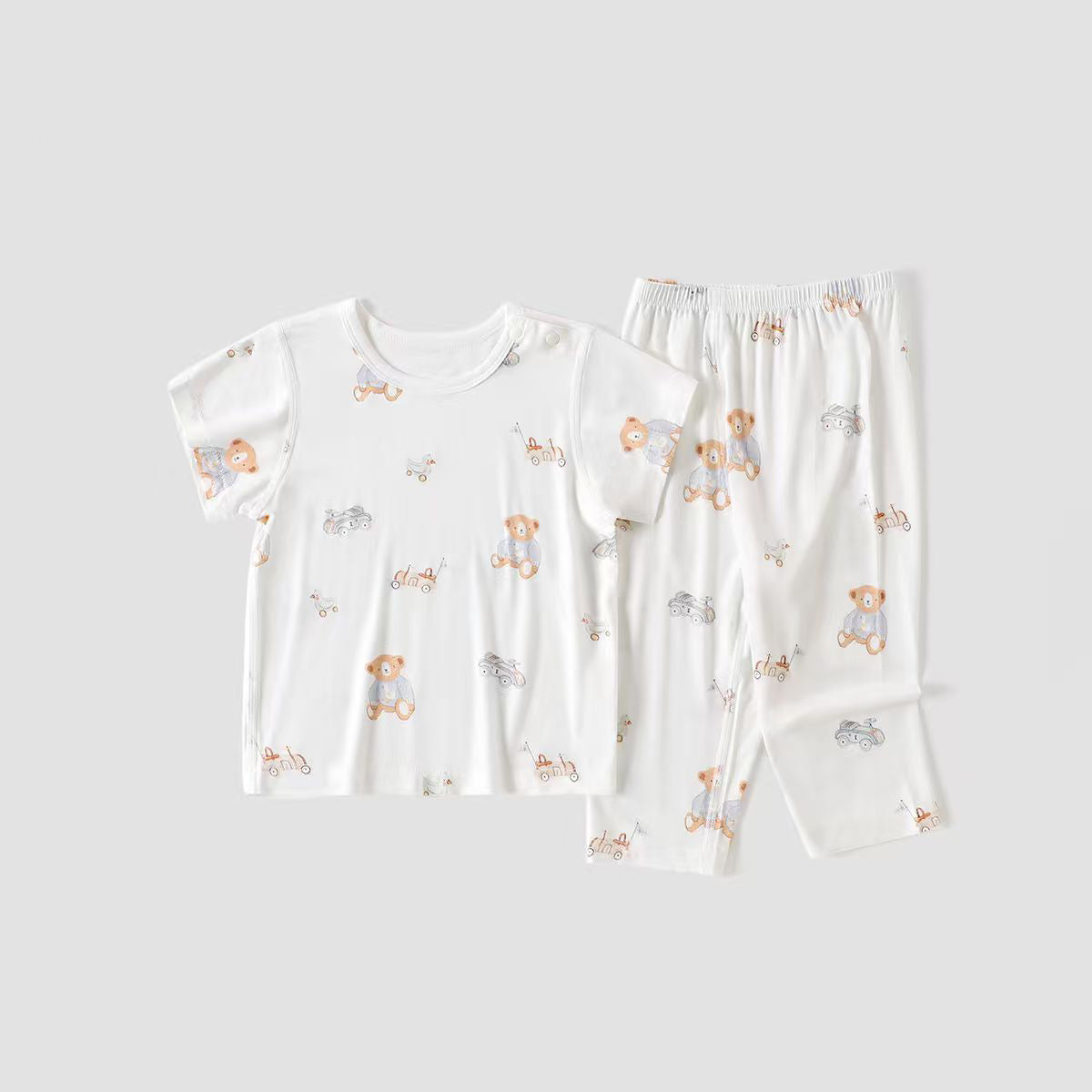 Children's Clothing Boys Summer Class Bamboo Fiber Short Sleeve Children's Suit