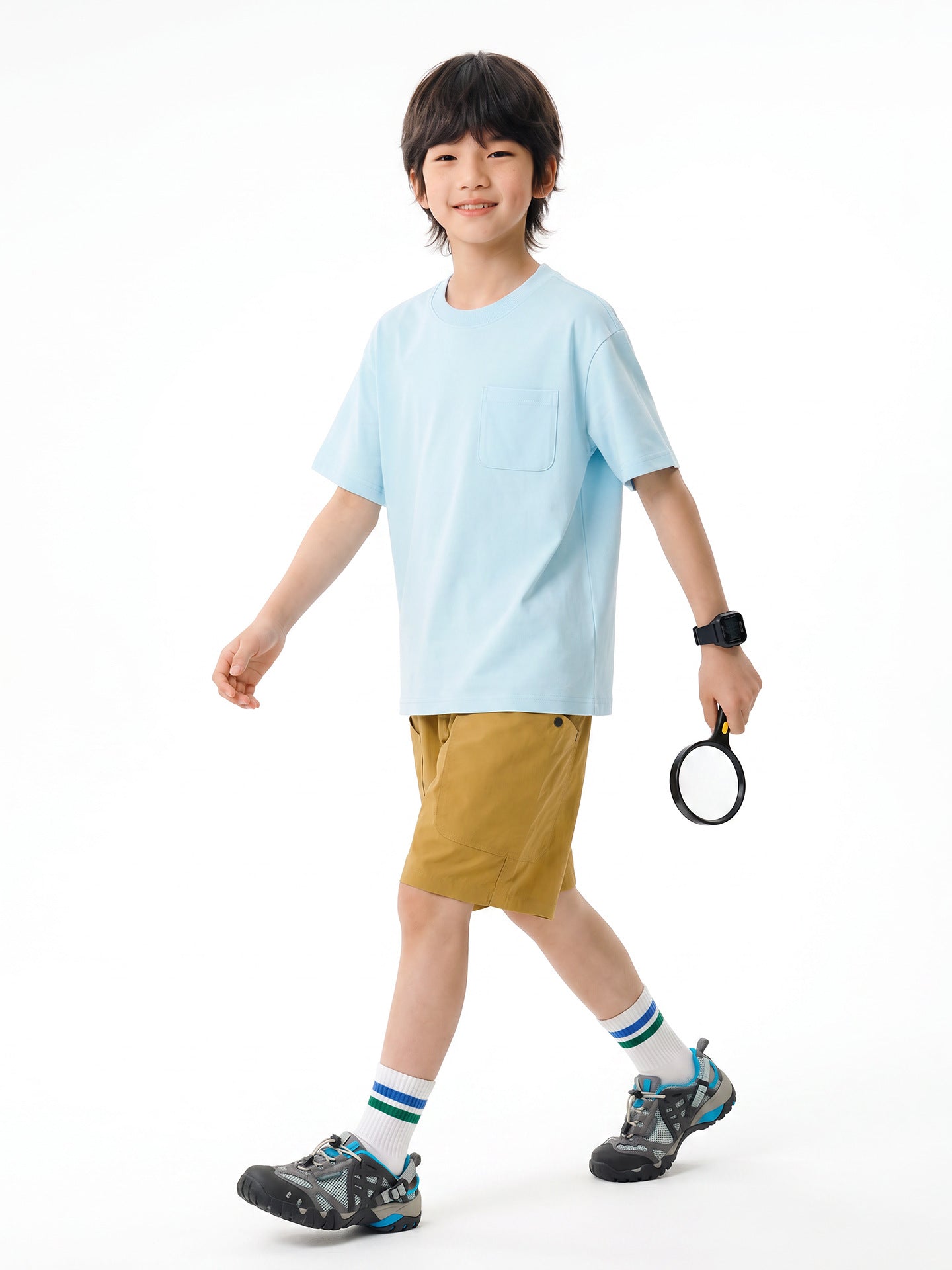 Children's Clothing Summer Dopamine Boys Cool Feeling Solid Color Short Sleeve Children's T-shirt