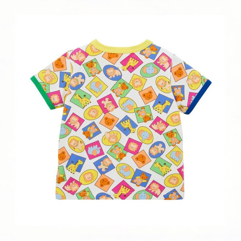 Zoo Bear Full Print Short Sleeve Children's T-shirt