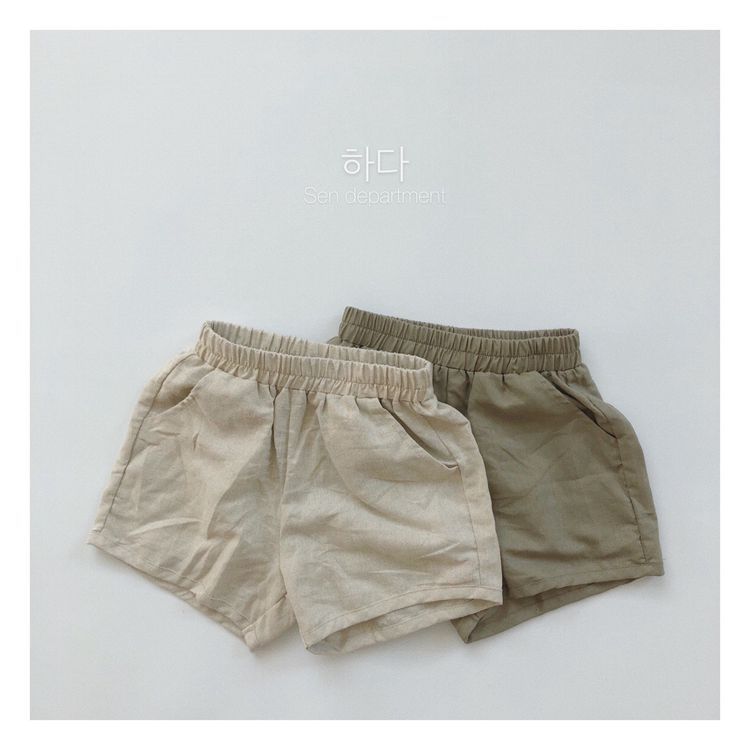 Children's Linen Texture Hot Thin Boys Washed Shorts Children's Pants