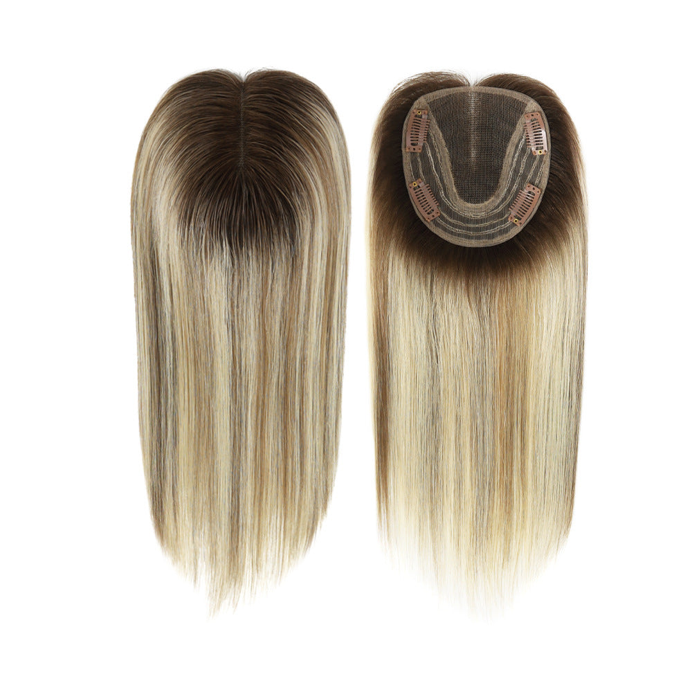 White Human Wigs Ladies Hair Piece Long Straight Wig