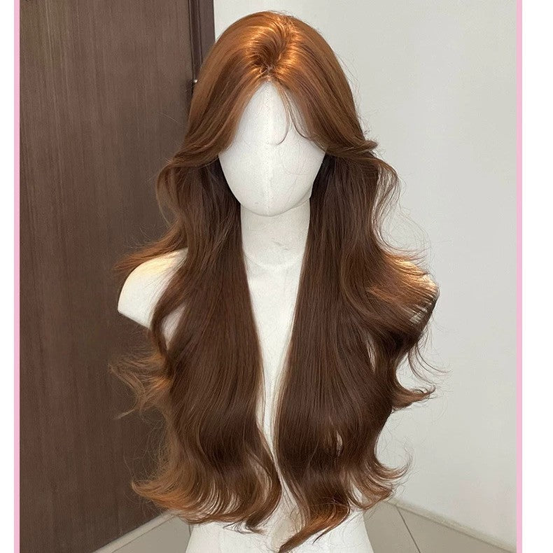 Women's Warm Brown With Medium Wave Everyday Wig Long Curls
