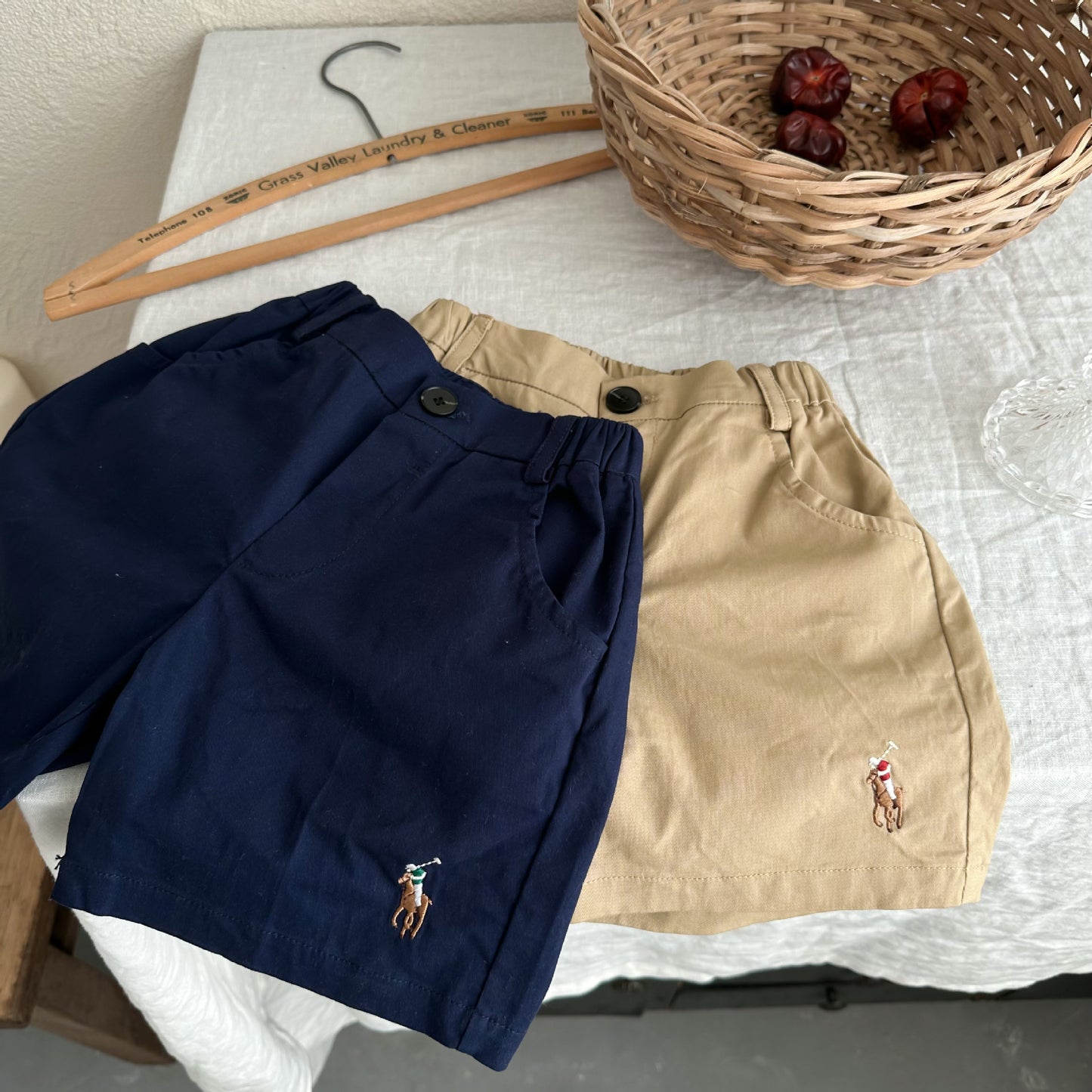 Children's Summer Embroidery Pony Trendy Casual Shorts Boys Thin Children's Pants
