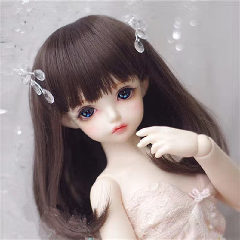 Ye Doll Female Bangs Hair Accessories Long Straight Wig