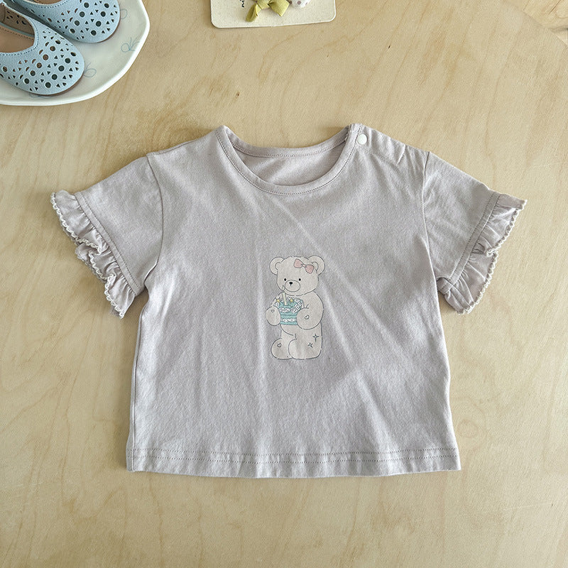 Summer Cartoon Short Sleeve Thin Versatile Children's T-shirt