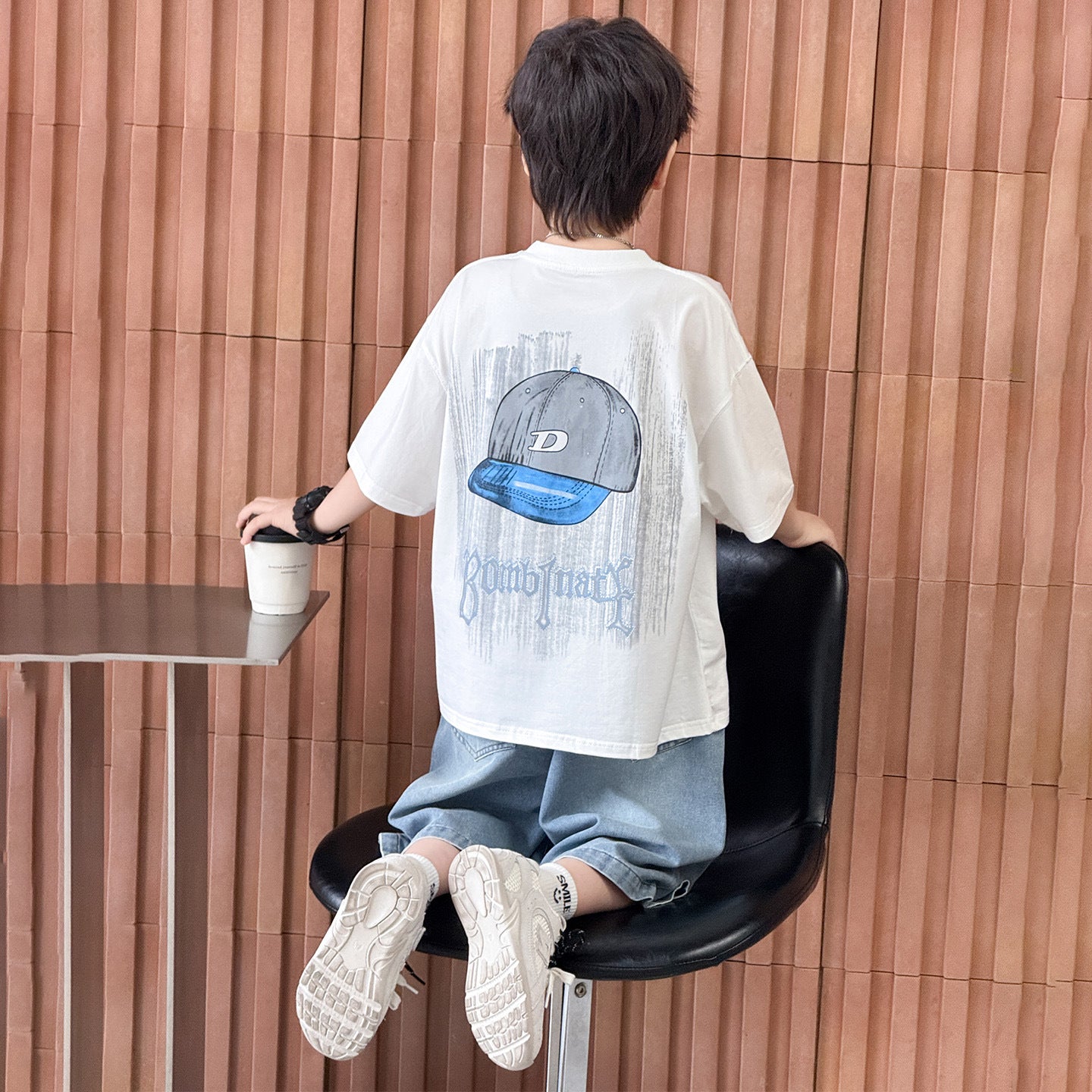 Summer Thin Medium Big Boys Handsome Korean Children's Suit
