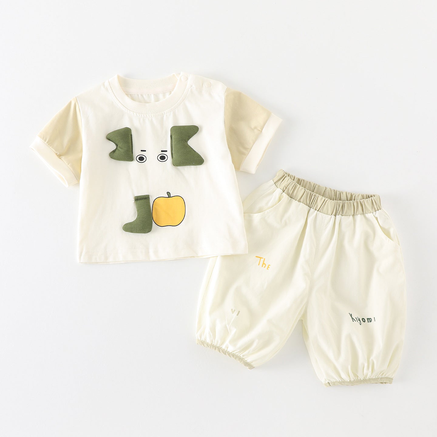Two-piece Clothes Boy Summer Clothing Cute Three-dimensional Elephant Breathable Thin Children's Suit