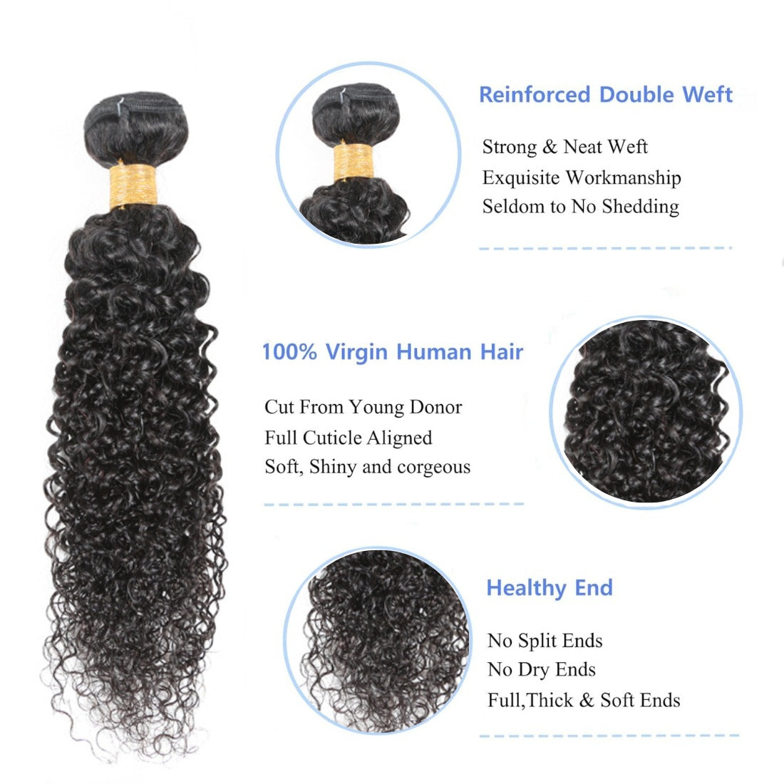 Trendy Beautiful Unique Durable Human Extension Real Hair Wig