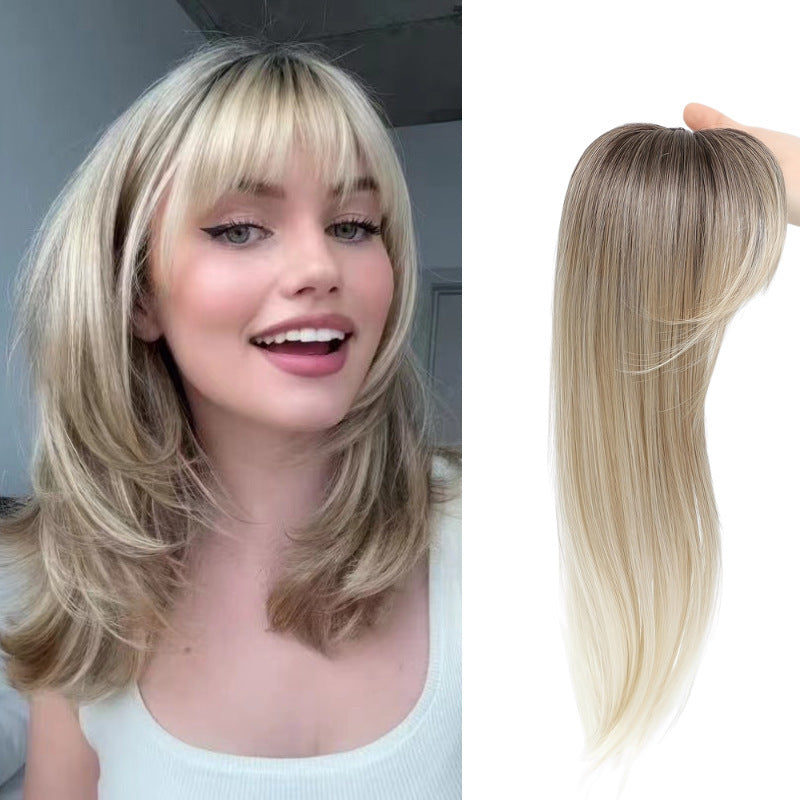 Appearance Natural Fluffy Barrettes Hair Extension With Bangs Ladies Wig