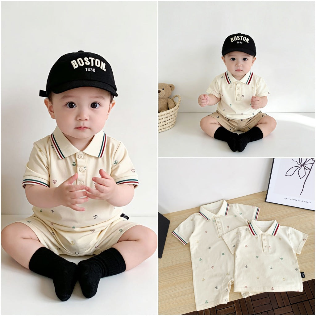 Infants Romper Summer Born Boys Short-sleeved Shirt Children's T-shirt