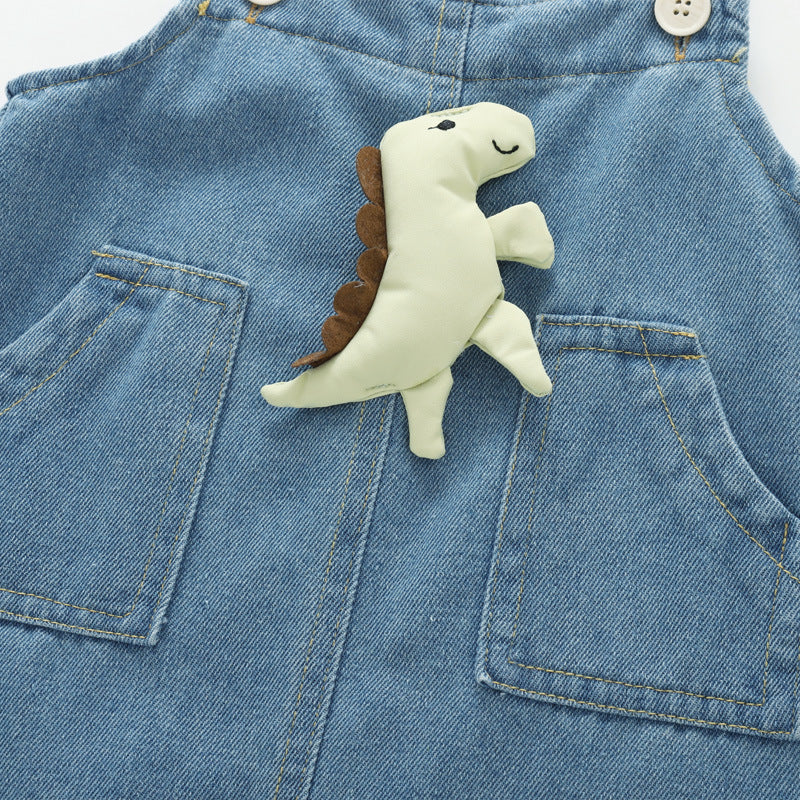 Denim Overalls For Boys Cute Fashionable Jumpsuit, Climbing Suit